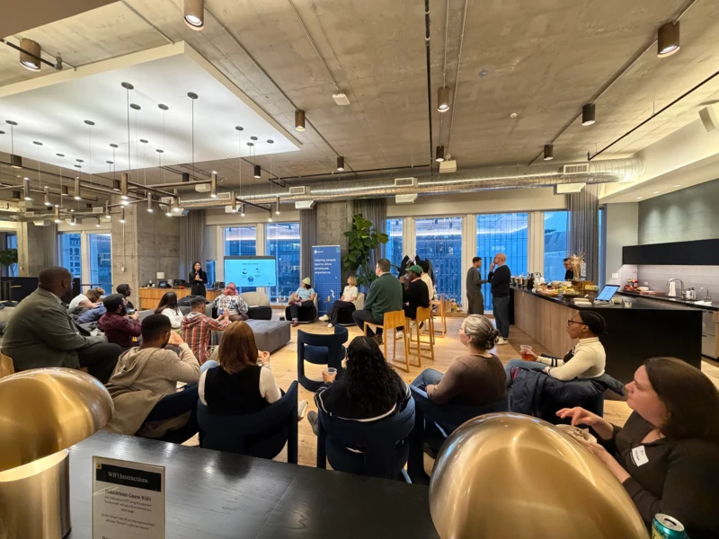 Attendees gathered for an Epoch field marketing event